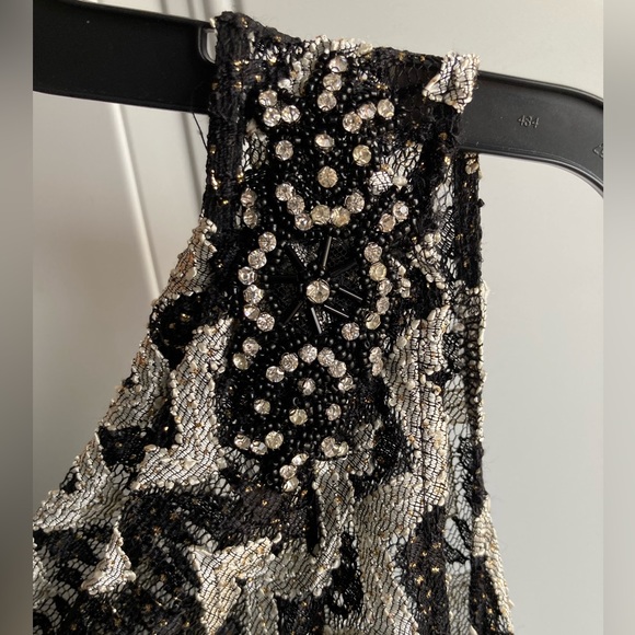 Worn once for prom! Black & silver one shoulder! Good condition! - Picture 2 of 2